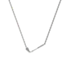 Pascal The Golf Club Necklace, White Diamond Pavé In Metallic