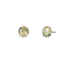 Pascal The Tennis Ball Stud Earring, Yellow Diamond Pavé In Metallic