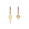 Pascal The Tennis Hoop Earrings, White Diamond In Gold