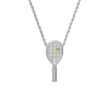 Pascal The Tennis Necklace, Yellow Diamond In Metallic