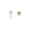 Pascal The Tennis Stud Earrings, Yellow Diamond Pavé In Metallic