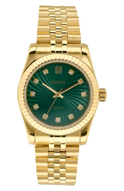 Pascal Timeless Classic Lab Grown Diamond Bracelet Watch, 36mm