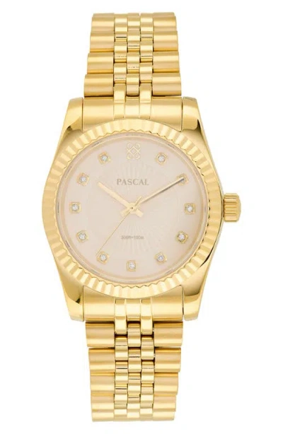 Pascal Timeless Classic Lab Grown Diamond Bracelet Watch, 36mm In Green