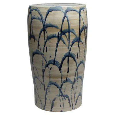 Pre-owned Pascale Girardin Fouettis 03 Glazed Stoneware Stool By  In Gray