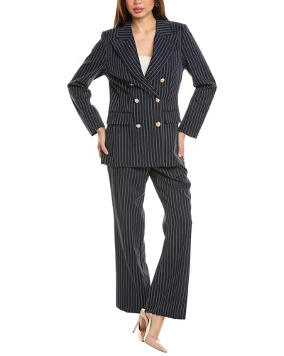 Pascale La Mode 2pc Blazer & Pant Set In Blue