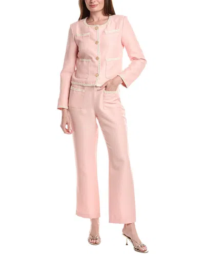 Pascale La Mode 2pc Jacket & Pant Suit In Pink