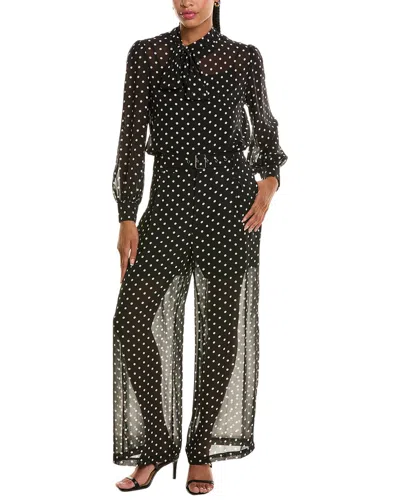 Pascale La Mode 2pc Polka Dot Top & Pant Set In Black