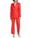 Pascale La Mode 2pc Suit In Red