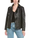 Pascale La Mode Biker Jacket In Black
