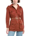 Pascale La Mode Button Jacket In Brown