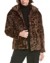 Pascale La Mode Faux Fur Coat In Animal Print