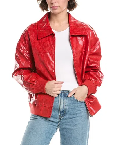PASCALE LA MODE FAUX LEATHER MOTO JACKET