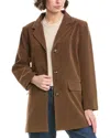 Pascale La Mode Faux Suede Jacket In Multi