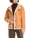 Pascale La Mode Fleece Coat In Orange