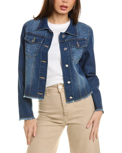 Pascale La Mode Frayed Denim Jacket In Blue