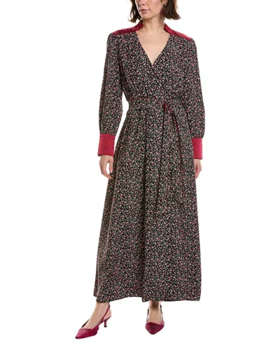 Pascale La Mode Long Sleeve Maxi Dress In Purple