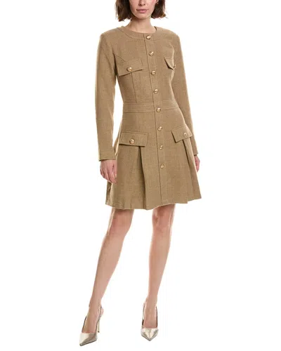Pascale La Mode Long Sleeve Mini Dress In Brown