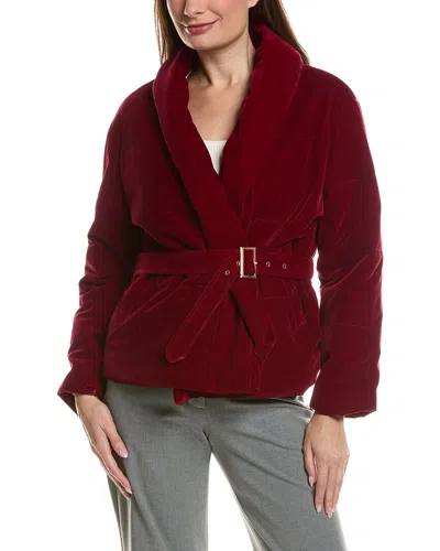 Pascale La Mode Puffer Short Jacket In Red