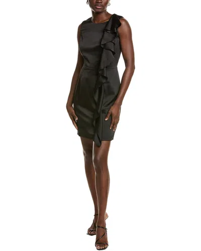 Pascale La Mode Ruffle Cocktail Dress In Black