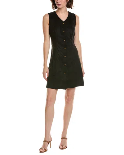 Pascale La Mode Sleeveless Mini Shirtdress In Black