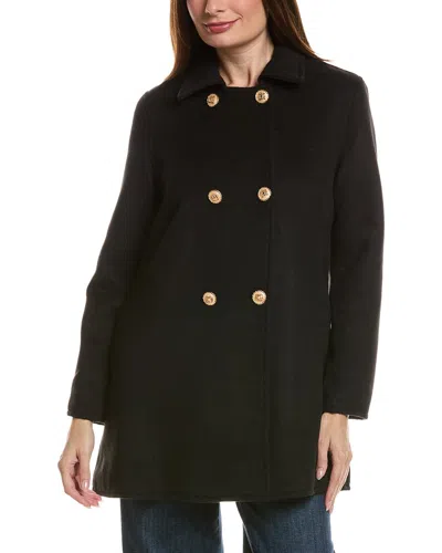 Pascale La Mode Trench Medium Coat In Black