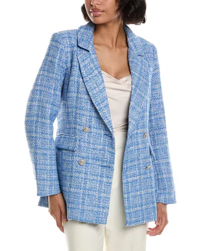 Pascale La Mode Tweed Blazer In Blue