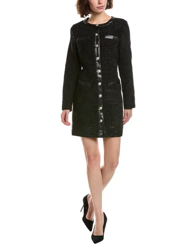Pascale La Mode Tweed Fitted Formal Dress In Black