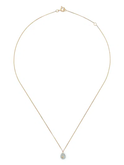 Pascale Monvoisin 14k Yellow Gold Orso Aquamarine And Diamond Necklace
