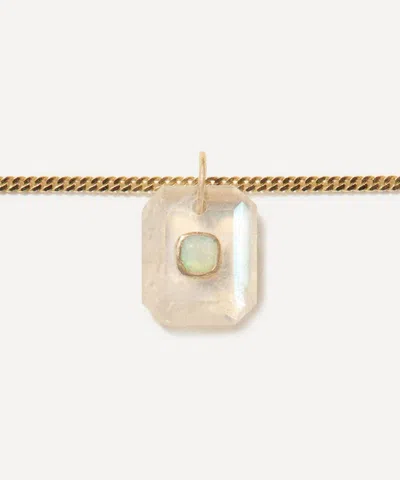 Pascale Monvoisin 9ct Gold Anton N'1 Moonstone Pendant Necklace