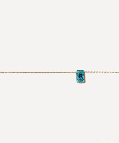 Pascale Monvoisin 9ct Gold Deva London Blue Topaz Necklace