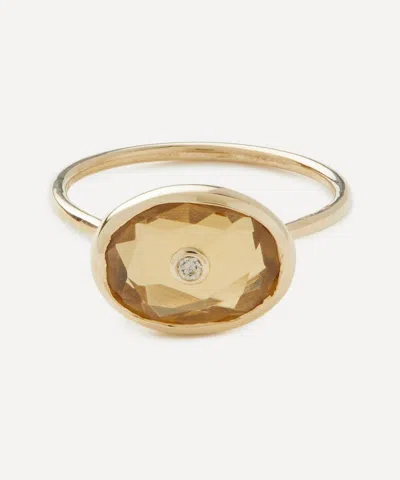 Pascale Monvoisin 9ct Gold Orso Honey Quartz Ring