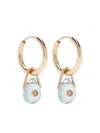 Pascale Monvoisin 9k Yellow Gold Aquamarine And Diamond Earrings In Gold