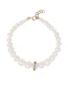Pascale Monvoisin 9kt Yellow Gold Chelsea N°2 Pearl And Diamond Bracelet In Yellow