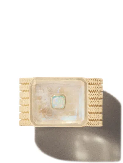 Pascale Monvoisin 9k Yellow Gold Moonstone Ring