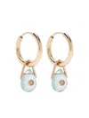 Pascale Monvoisin 9kt White Gold Orso Aquamarine And Diamond Single Earring In Gold