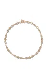 Pascale Monvoisin 9kt Yellow Gold And Silver Ava Bracelet Diamond In White