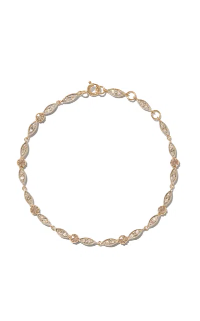Pascale Monvoisin 9kt Yellow Gold And Silver Ava Bracelet Diamond In White
