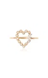 Pascale Monvoisin 9kt Yellow Gold Billie Ring Diamond In White