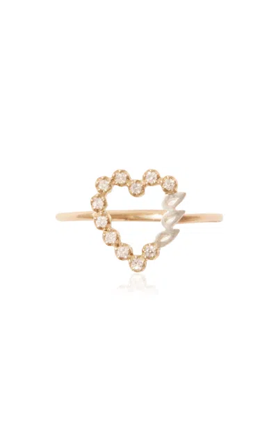 Pascale Monvoisin 9kt Yellow Gold Billie Ring Diamond In White