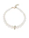 Pascale Monvoisin 9kt Yellow Gold Chelsea N°2 Pearl And Diamond Bracelet In Silver