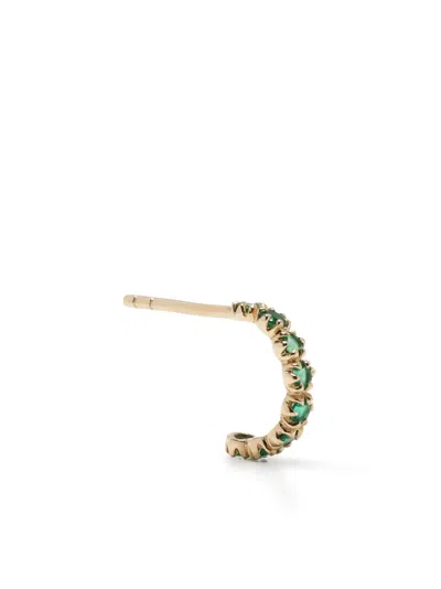 Pascale Monvoisin 9kt Yellow Gold Emerald Hoop Earring
