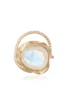 Pascale Monvoisin 9kt Yellow Gold Gaia Ring Moostone In White