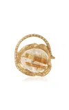 Pascale Monvoisin 9kt Yellow Gold Gaia Ring Quartz Rutile
