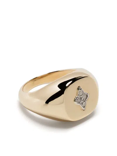Pascale Monvoisin Louise 9-karat Yellow And White Gold Diamond Signet Ring