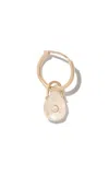 Pascale Monvoisin 9kt Yellow Gold Orso Hoop Earring Moostone In White