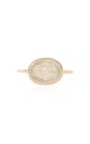 Pascale Monvoisin 9kt Yellow Gold Orso Ring Aquamarine In Grey