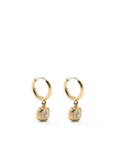Pascale Monvoisin 9kt Yellow Gold Pierrot Diamond Drop Earring