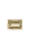 Pascale Monvoisin 9kt Yellow Gold Poppy Signet Ring Green Amethyst And London Blue Topaz