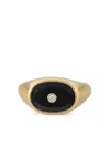 Pascale Monvoisin 9kt Yellow Gold Orso Onyx And Diamond Ring In Yellow