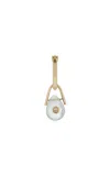 Pascale Monvoisin Orso 9k Yellow Gold; Diamond; Aquamarine Single Earring